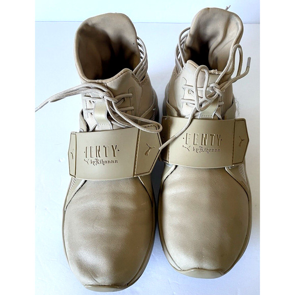 Women's Puma Fenty By Rihanna Fenty Trainer Hi 'Sesame' Size 8.5 - Picture 4 of 9